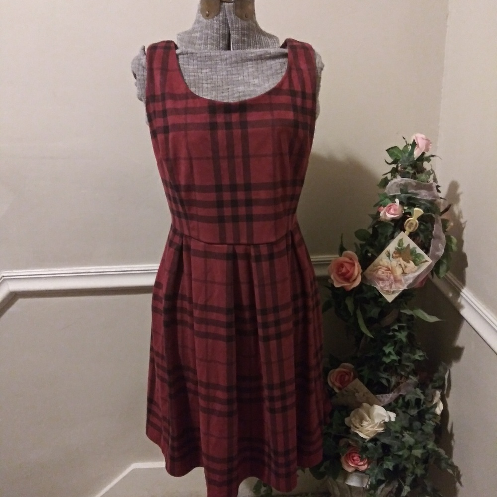 Torrid Red and Black Plaid Dress